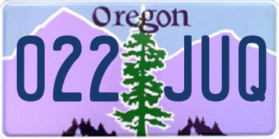 OR license plate 022JUQ