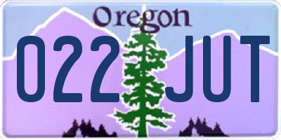 OR license plate 022JUT
