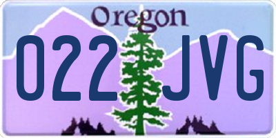 OR license plate 022JVG