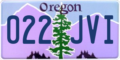 OR license plate 022JVI