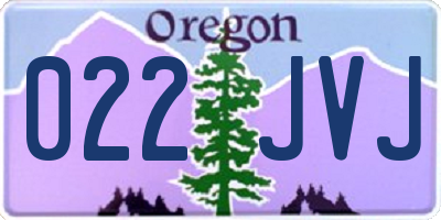 OR license plate 022JVJ