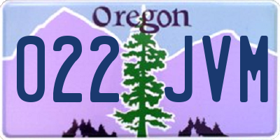 OR license plate 022JVM