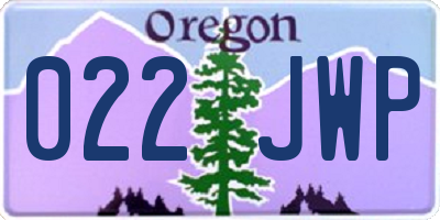 OR license plate 022JWP