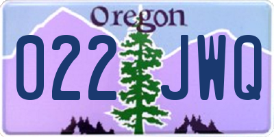 OR license plate 022JWQ