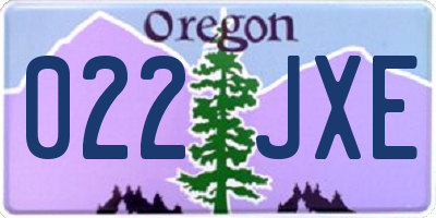 OR license plate 022JXE