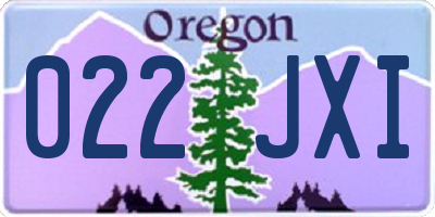 OR license plate 022JXI