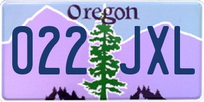 OR license plate 022JXL