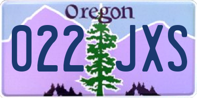 OR license plate 022JXS