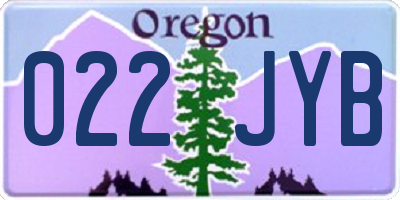 OR license plate 022JYB
