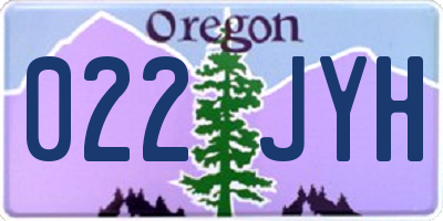 OR license plate 022JYH