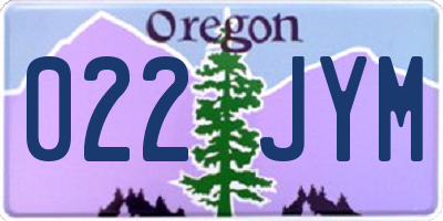 OR license plate 022JYM
