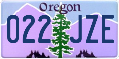 OR license plate 022JZE