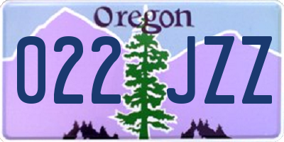OR license plate 022JZZ