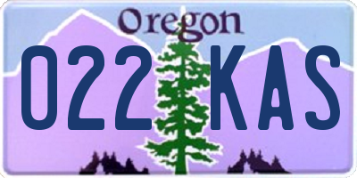 OR license plate 022KAS