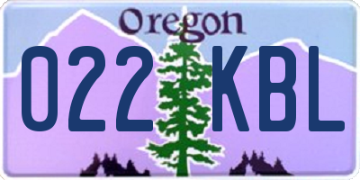 OR license plate 022KBL