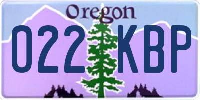 OR license plate 022KBP
