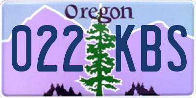 OR license plate 022KBS