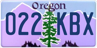 OR license plate 022KBX