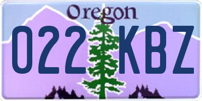 OR license plate 022KBZ