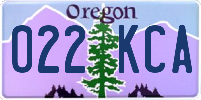 OR license plate 022KCA