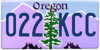 OR license plate 022KCC