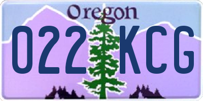 OR license plate 022KCG
