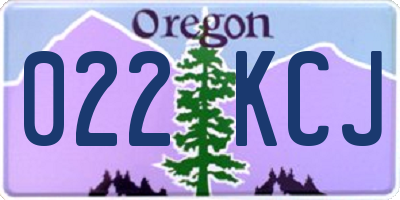 OR license plate 022KCJ