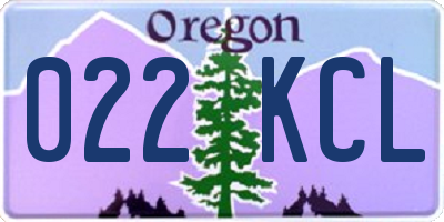 OR license plate 022KCL