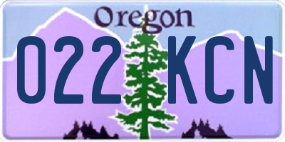 OR license plate 022KCN