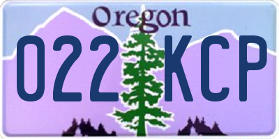 OR license plate 022KCP