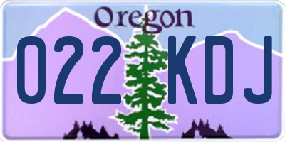 OR license plate 022KDJ