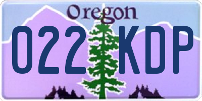 OR license plate 022KDP