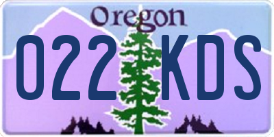 OR license plate 022KDS