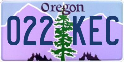 OR license plate 022KEC
