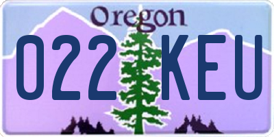 OR license plate 022KEU