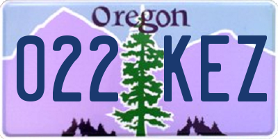 OR license plate 022KEZ