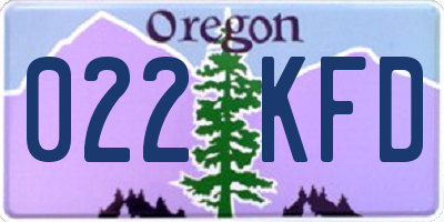 OR license plate 022KFD