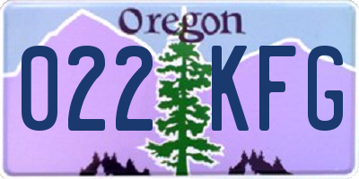 OR license plate 022KFG