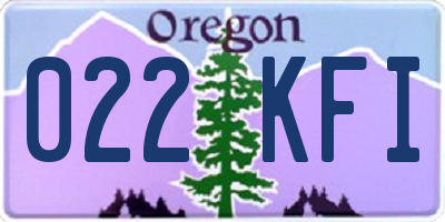 OR license plate 022KFI