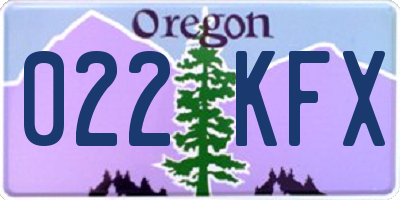 OR license plate 022KFX