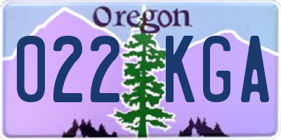 OR license plate 022KGA