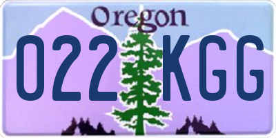 OR license plate 022KGG
