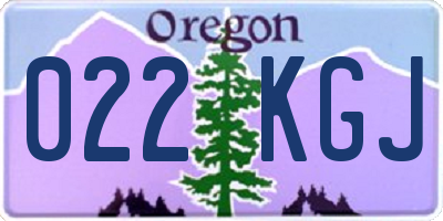 OR license plate 022KGJ