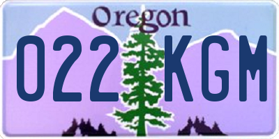 OR license plate 022KGM