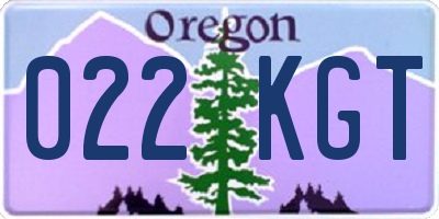 OR license plate 022KGT