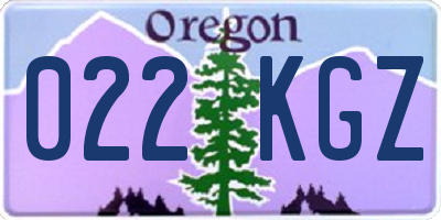 OR license plate 022KGZ