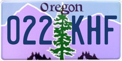 OR license plate 022KHF