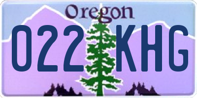 OR license plate 022KHG