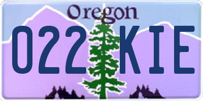 OR license plate 022KIE