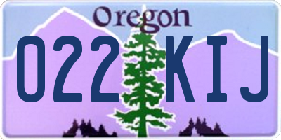 OR license plate 022KIJ